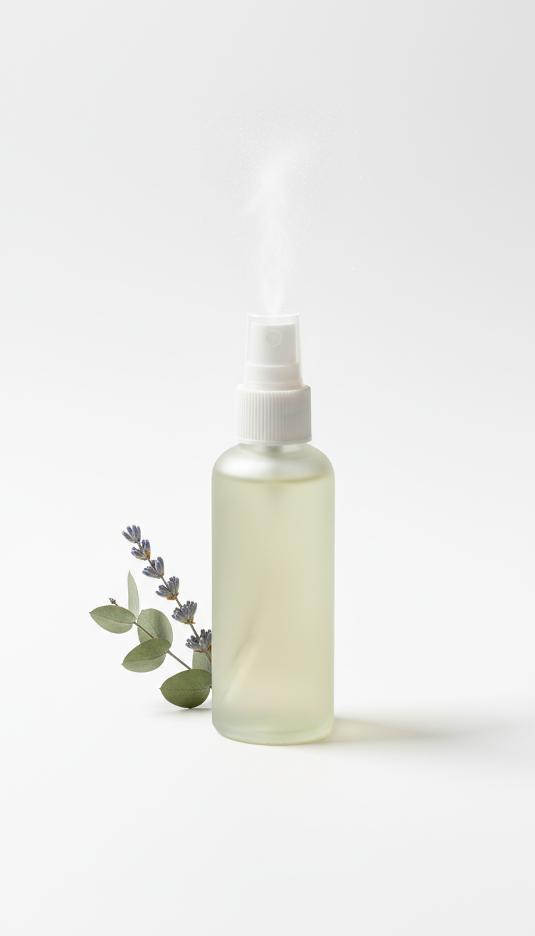 Soothing herbal mist spray with calming botanicals