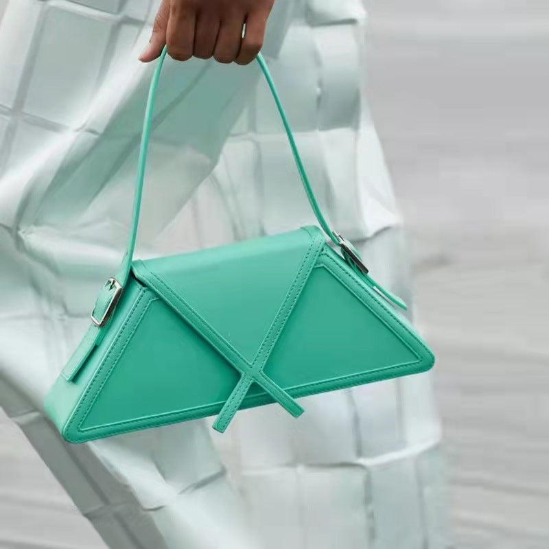 New fashionable minimalist bag with niche design, women's trendy single shoulder handbag, underarm bag
